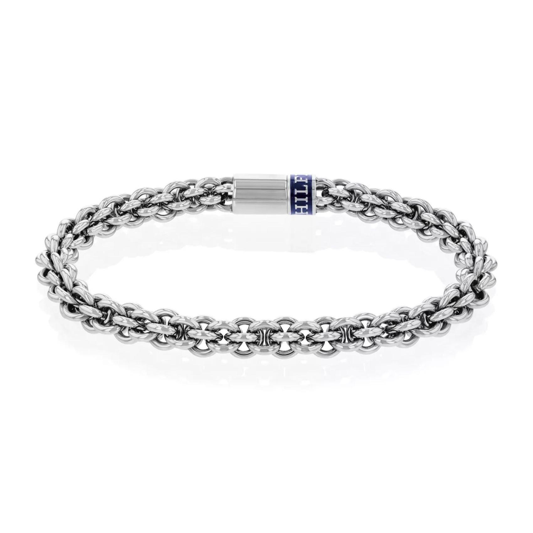 Ανδρικό βραχιόλι ατσάλινο Tommy Hilfiger 2790521 σε ασημί χρώμα μήκους 19cm.