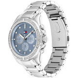 Ρολόι Tommy Hilfiger Brooklyn 1782569, με ασημί μπρασελέ, μπλε καντράν διαμέτρου 40mm με ένδειξη ημερομηνίας και ημέρας.
