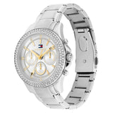 Γυναικείο ρολόι Tommy Hilfiger Haven 1782677 με ασημί ατσάλινο μπρασελέ και άσπρο καντράν διαμέτρου 38mm με ημέρα-ημερομηνία και ζιργκόν.