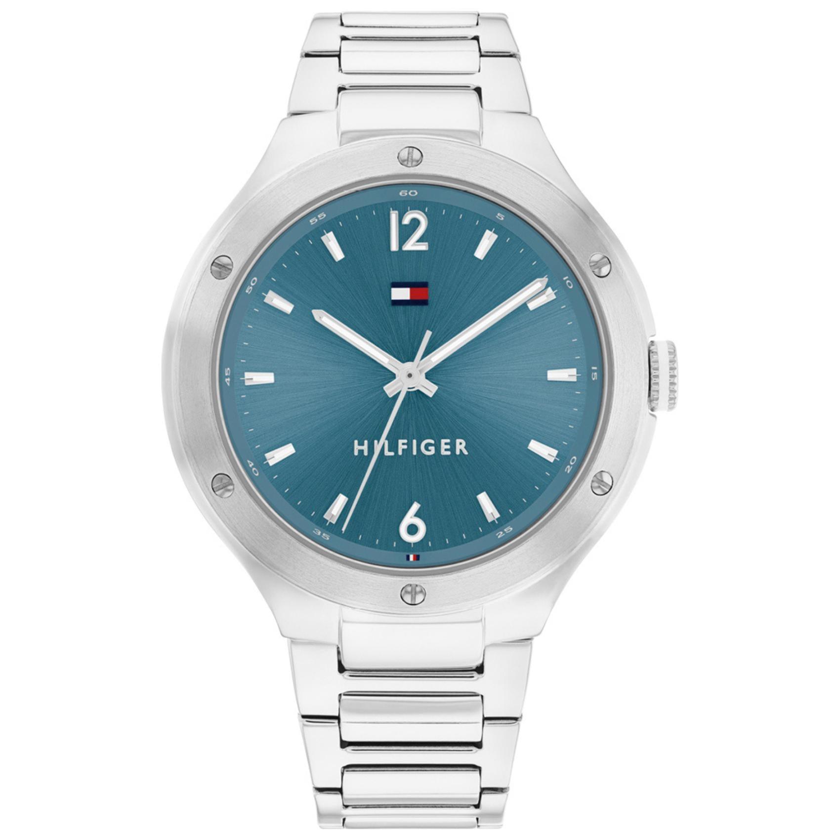 Γυναικείο ρολόι Tommy Hilfiger Naomi 1782475 με ασημί ατσάλινο μπρασελέ και μπλε καντράν διαμέτρου 37mm.