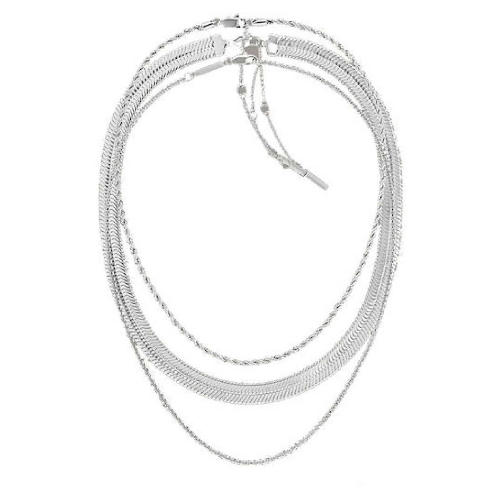 Τριπλό γυναικείο κολιέ Calvin Klein 35000626 ατσάλινο ασημί.