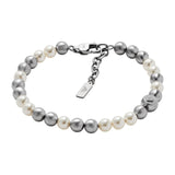 Ανδρικό Βραχιόλι Emporio Armani EGS3177040 Με Ασημί & Λευκές Χάντρες