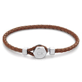 Ανδρικό βραχιόλι Calvin Klein 35000261 από καφέ δέρμα.