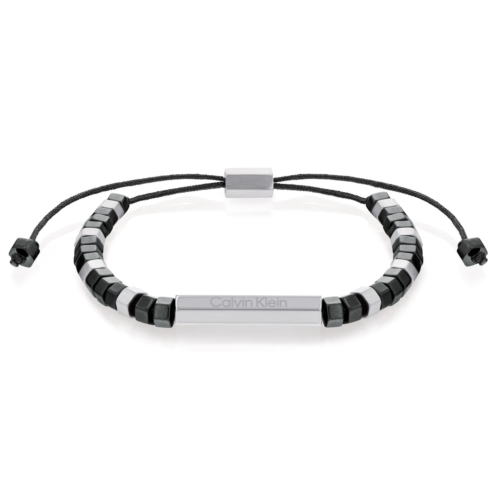 Βραχιόλι Calvin Klein 35000278 μακραμέ με αιματίτη και ατσάλινα στοιχεία.