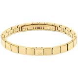 Ατσάλινο βραχιόλι χειροπέδα calvin klein 35000489 σε χρυσό χρώμα.