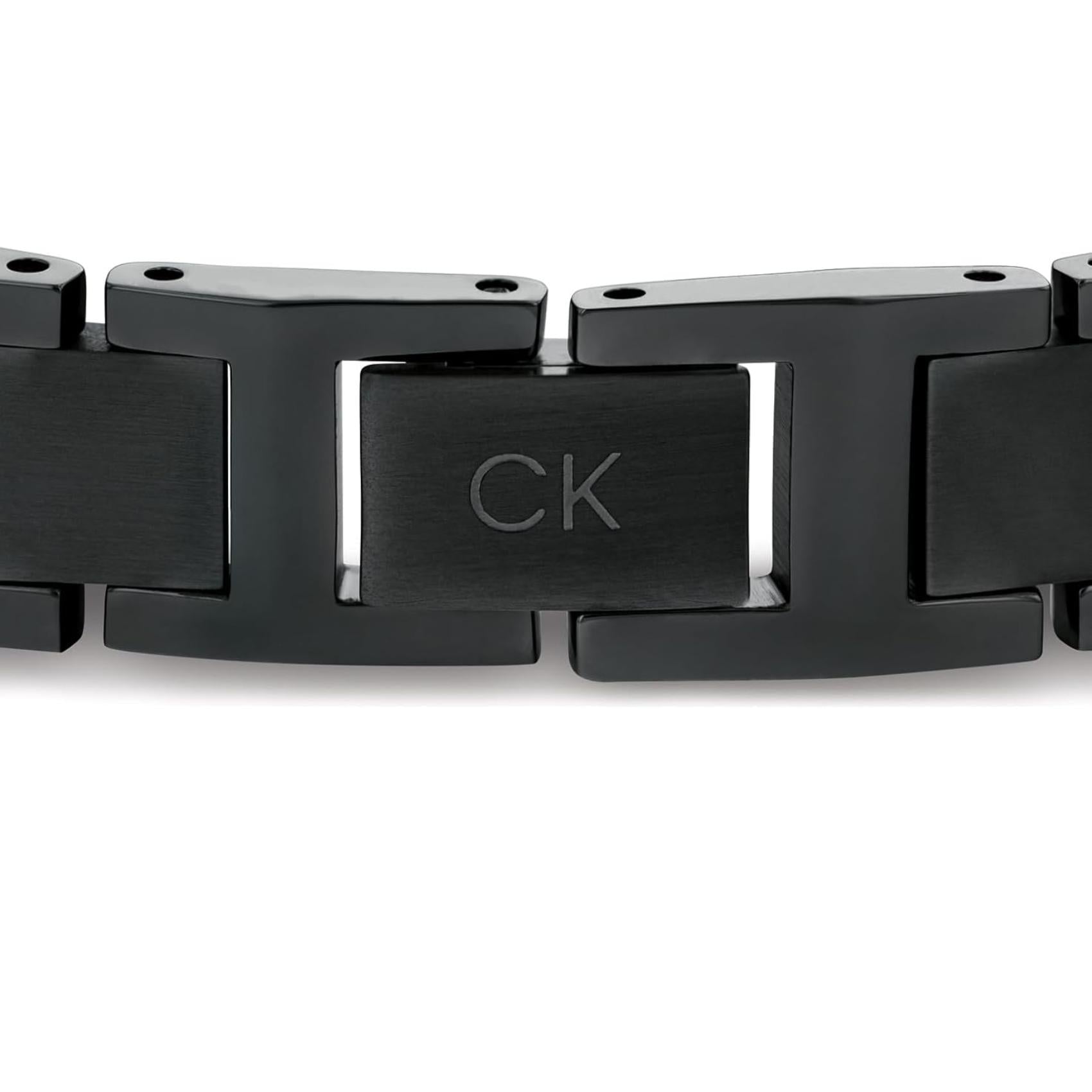 Ανδρικό βραχιόλι Calvin Klein 35100010 ατσάλινο σε μαύρο χρώμα.