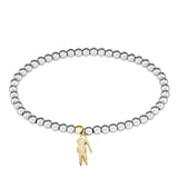 Ελαστικό Βραχιόλι Lacoste 2040332 Με Ασημί Χάντρες