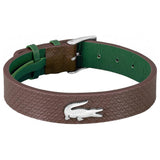 Δερμάτινο βραχιόλι Lacoste 2040388 σε καφέ χρώμα.