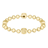 Ατσάλινο βραχιόλι Lacoste 2040409 με χρυσές χάντρες.