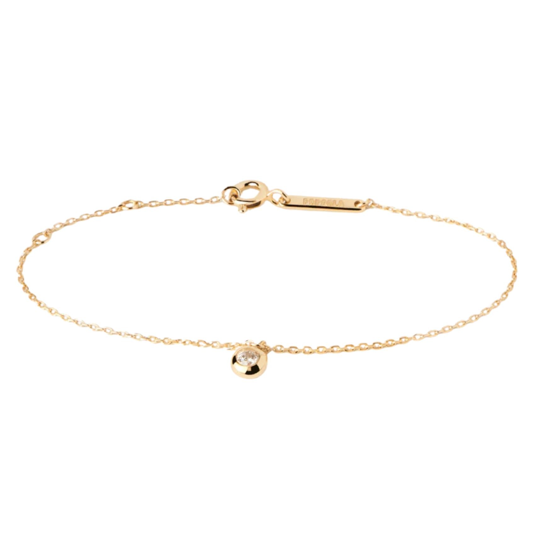 Bραχιόλι PDPAOLA PU01-792-U Sand Solitary από ασήμι 925 επιχρυσωμένο με ζιργκόν.