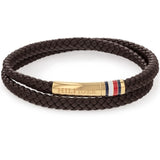 Διπλό Βραχιόλι Tommy Hilfiger 2790551 Δερμάτινο Καφέ