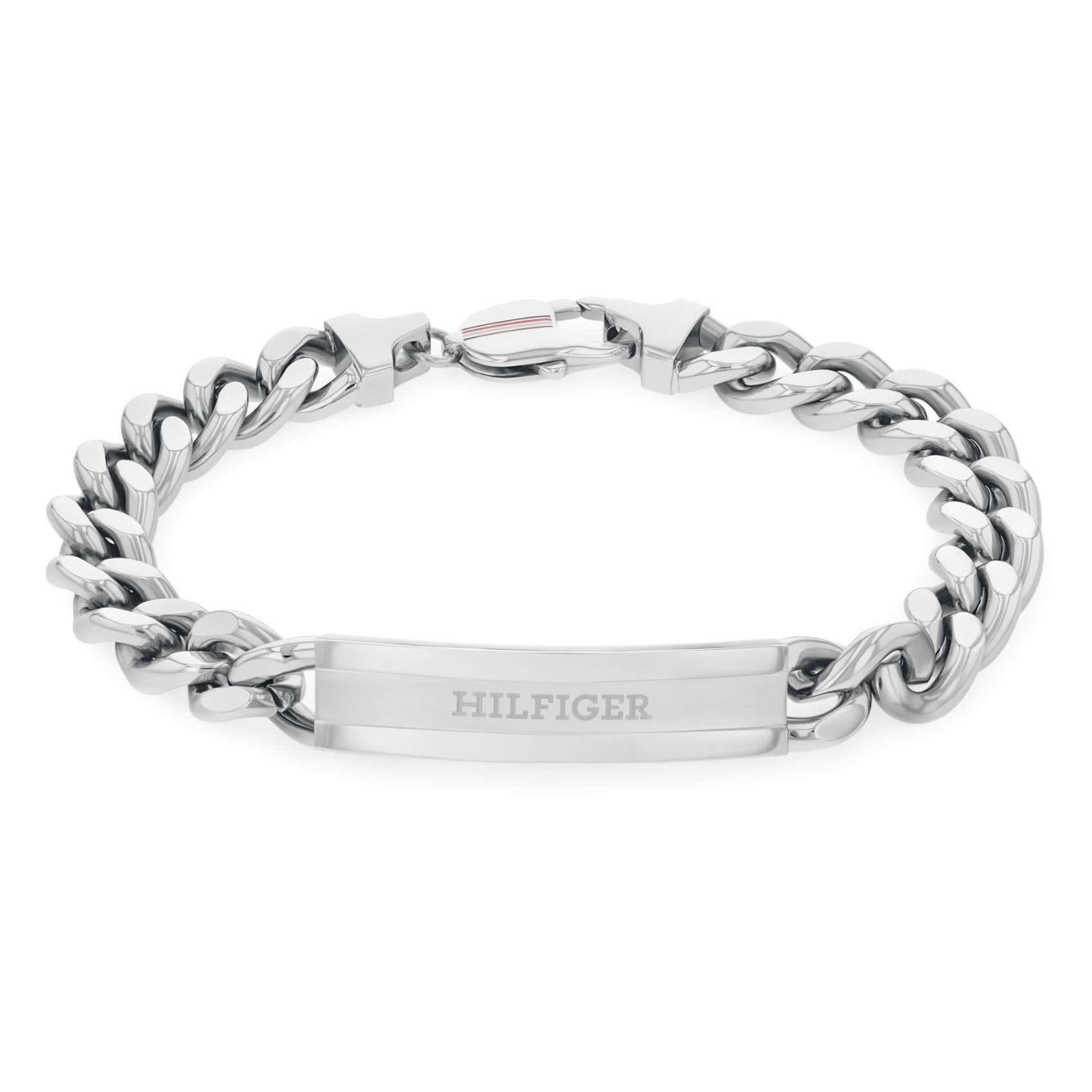 Bραχιόλι Tommy Hilfiger 2790579 σε ασημένιο χρώμα από ανοξείδωτο ατσάλι με σχέδιο μπρασελέ.