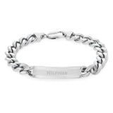 Bραχιόλι Tommy Hilfiger 2790579 σε ασημένιο χρώμα από ανοξείδωτο ατσάλι με σχέδιο μπρασελέ.