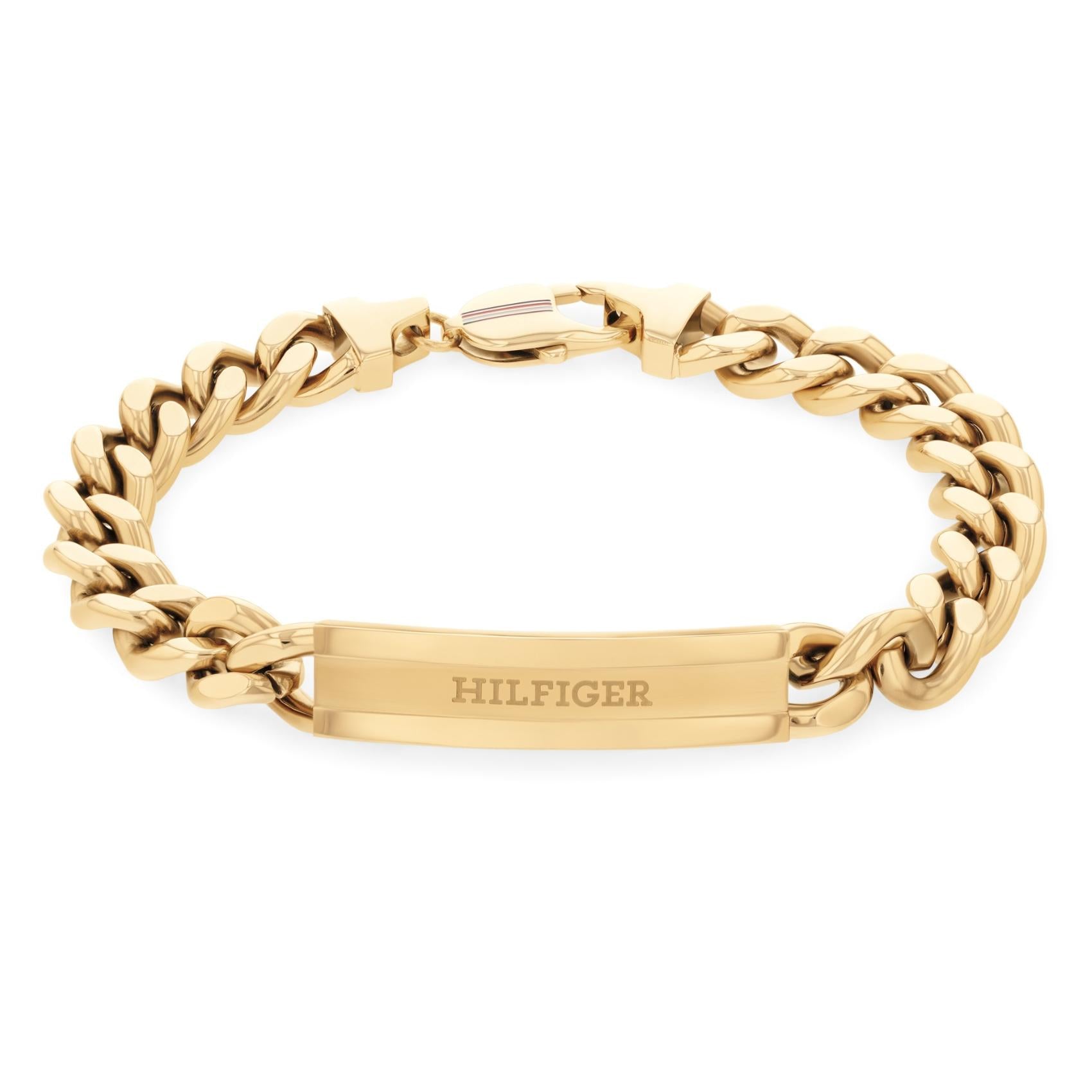 Bραχιόλι Tommy Hilfiger 2790580 σε χρυσό χρώμα από ανοξείδωτο ατσάλι με σχέδιο μπρασελέ.