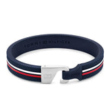 Βραχιόλι Tommy Hilfiger 2790606 καουτσούκ σε μπλε χρώμα με ασημί κούμπωμα από ανοξείδωτο ατσάλι.
