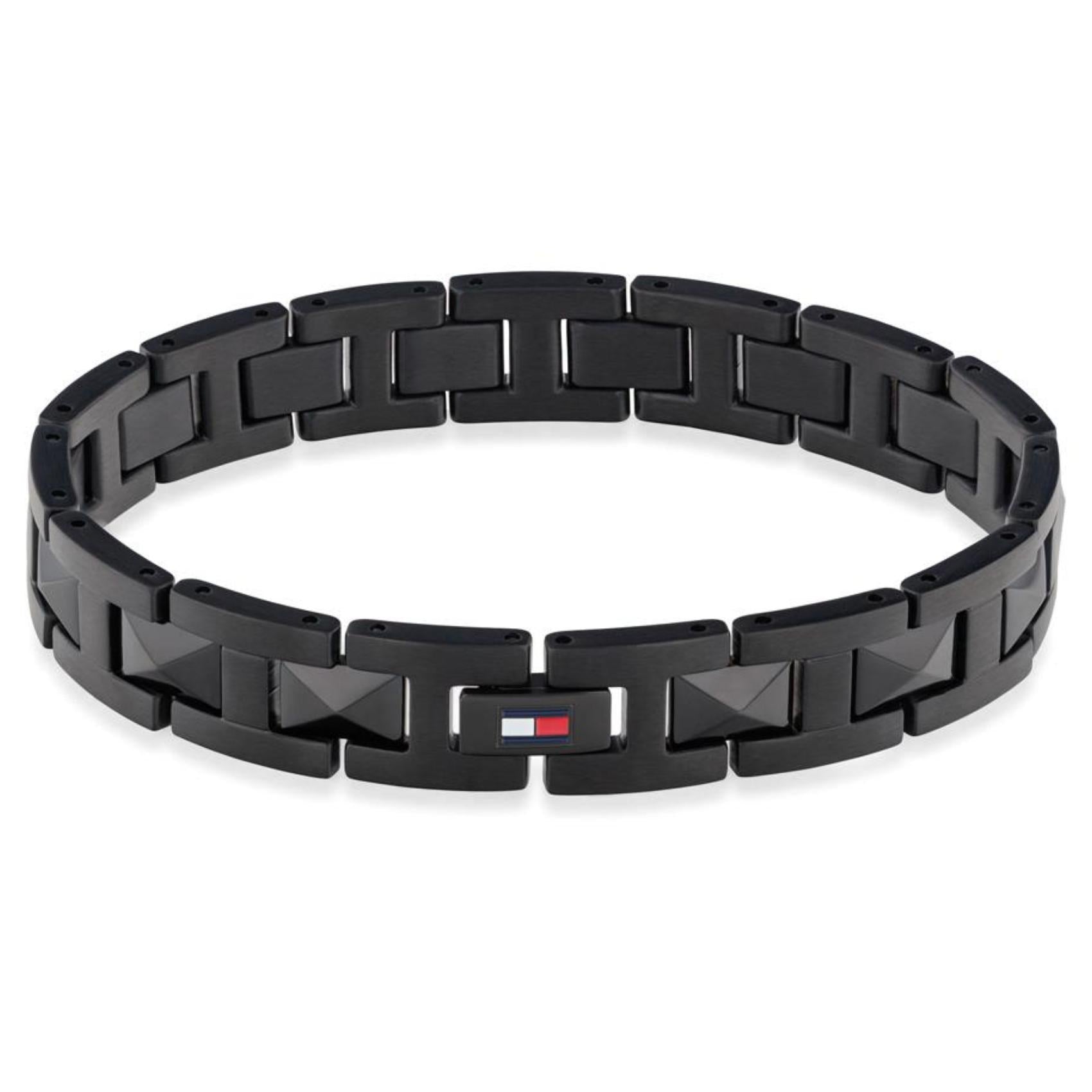 Ανδρικό βραχιόλι χειροπέδα Tommy Hilfiger 2790568 από ατσάλι σε μαύρο χρώμα.