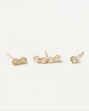 Σκουλαρίκια Ocean Gold Set Ασήμι Επιχρυσωμένο 925 PDPAOLA BU01-051-U