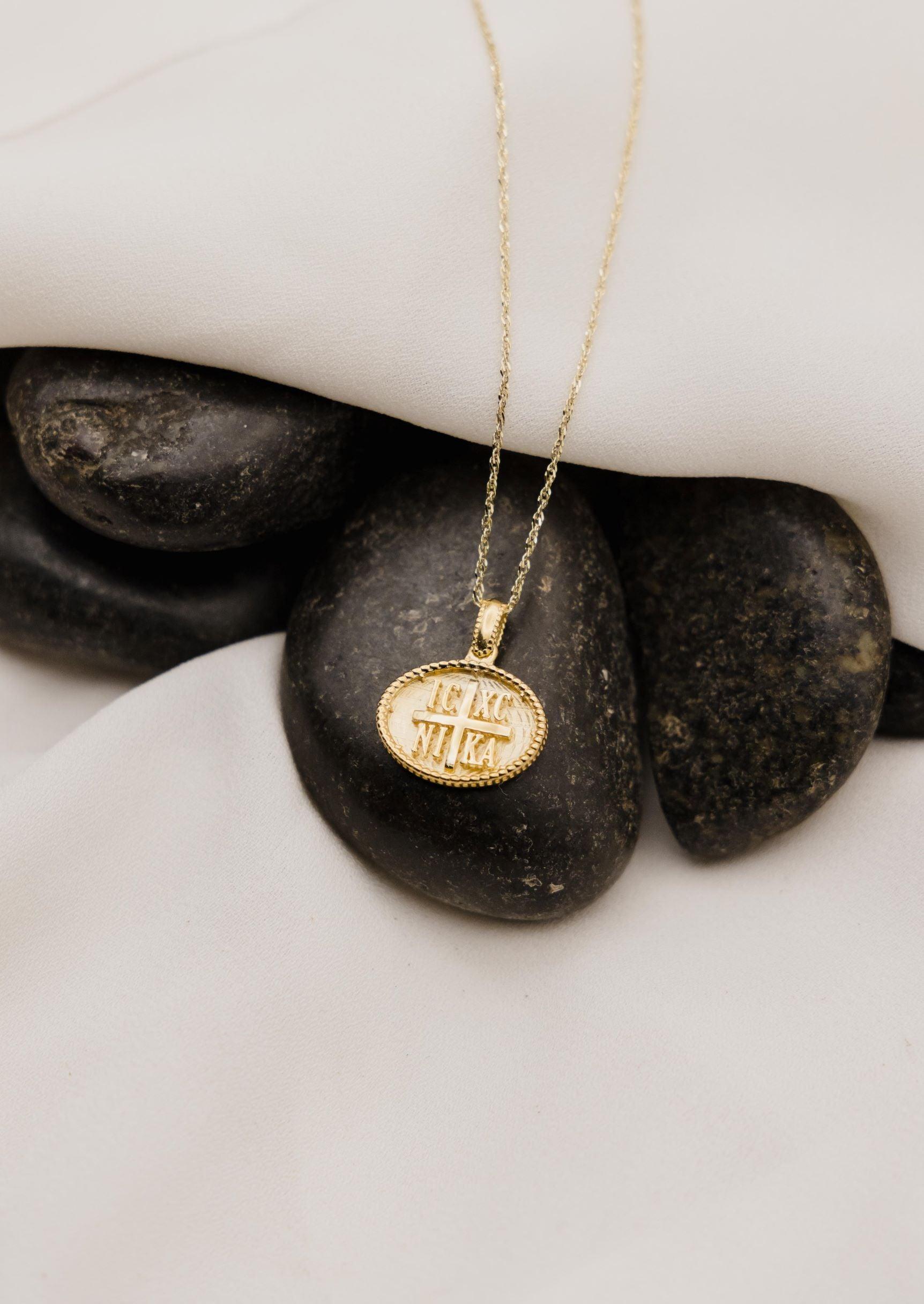 Κωνσταντινάτο μενταγιόν χρυσό Κ14