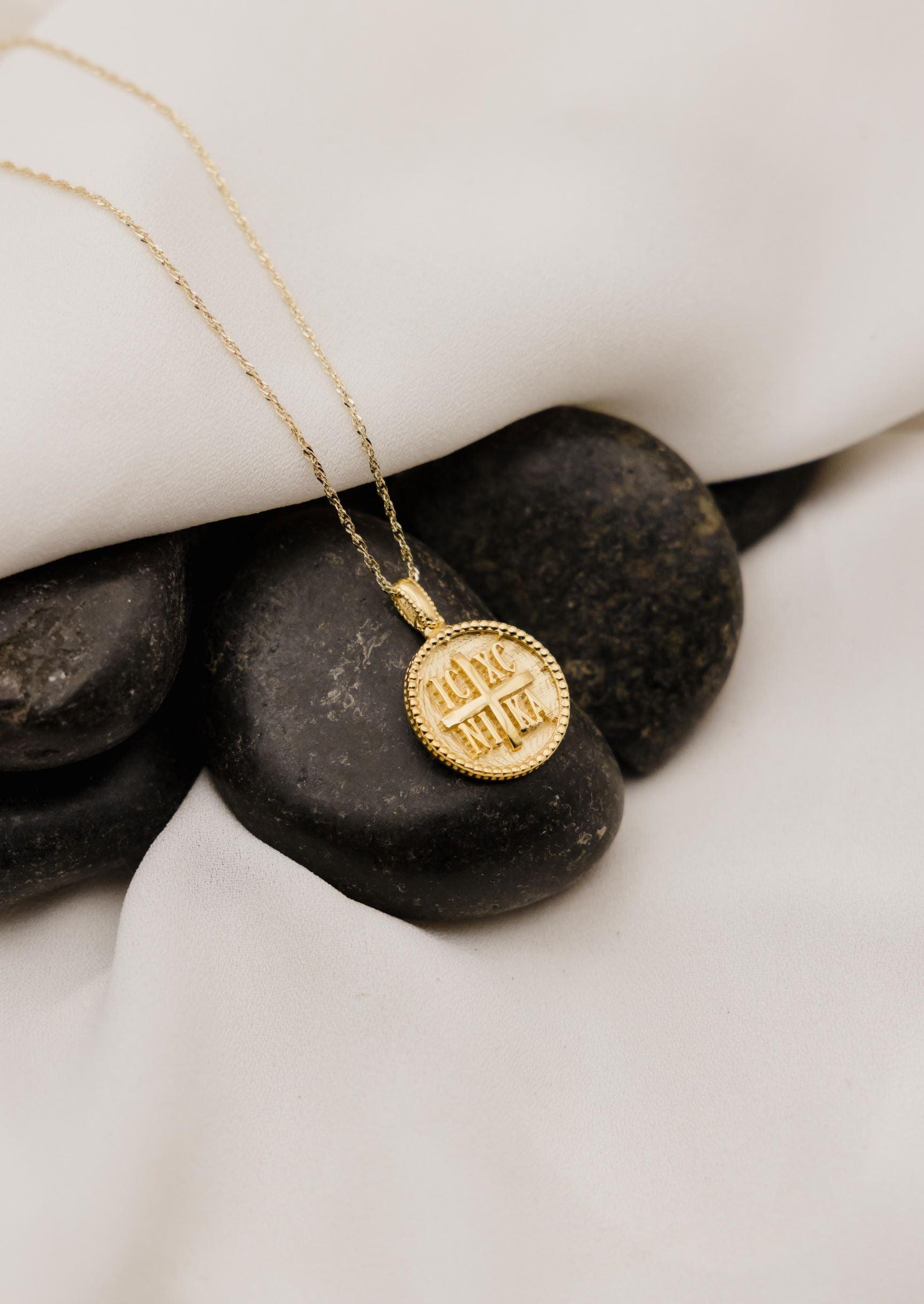 Κωνσταντινάτο μενταγιόν χρυσό Κ14 CT0203.029
