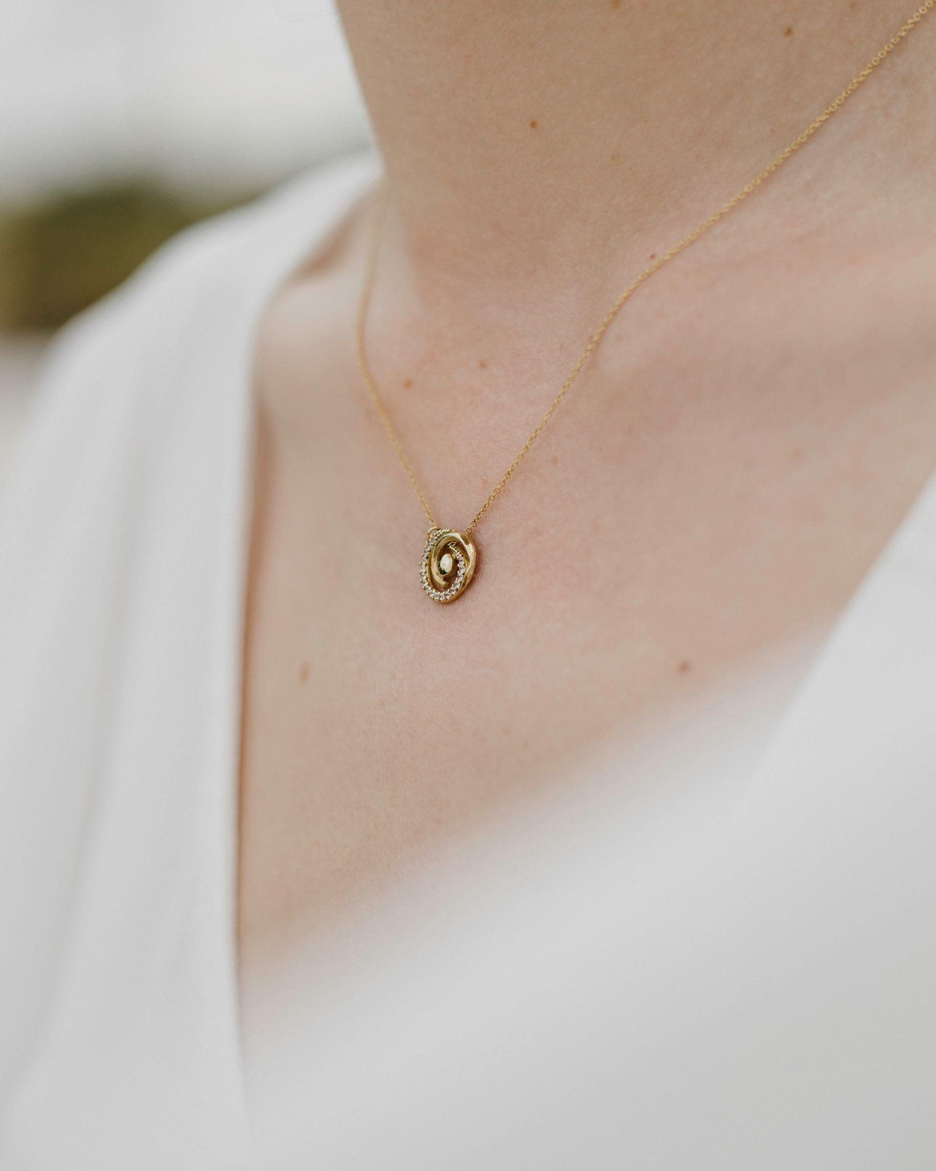 Χρυσό κολιέ Κ9 με καρδιά