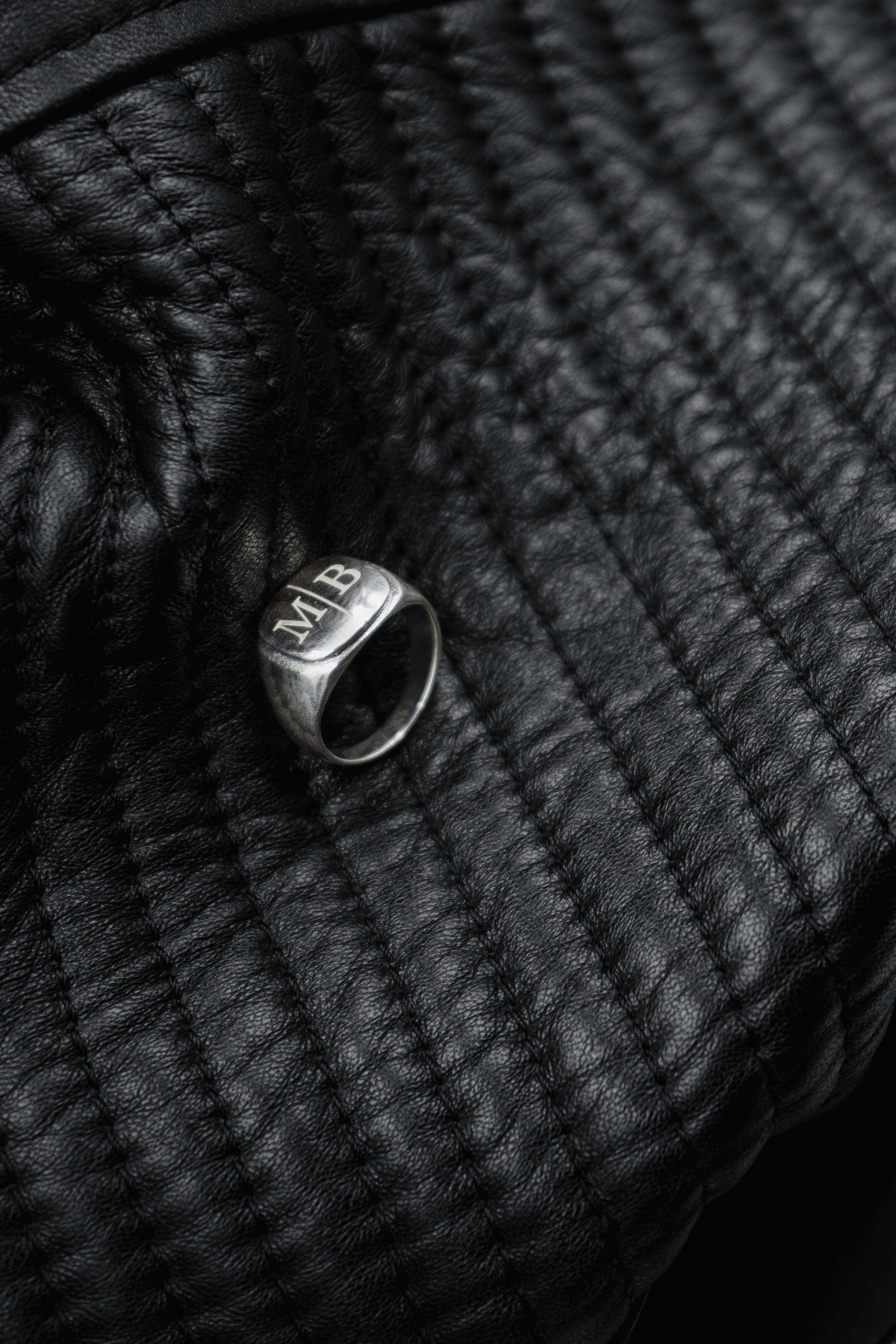 Ασημένιο δαχτυλίδι 925 με αρχικά επιπλατινωμένο RG2201.008