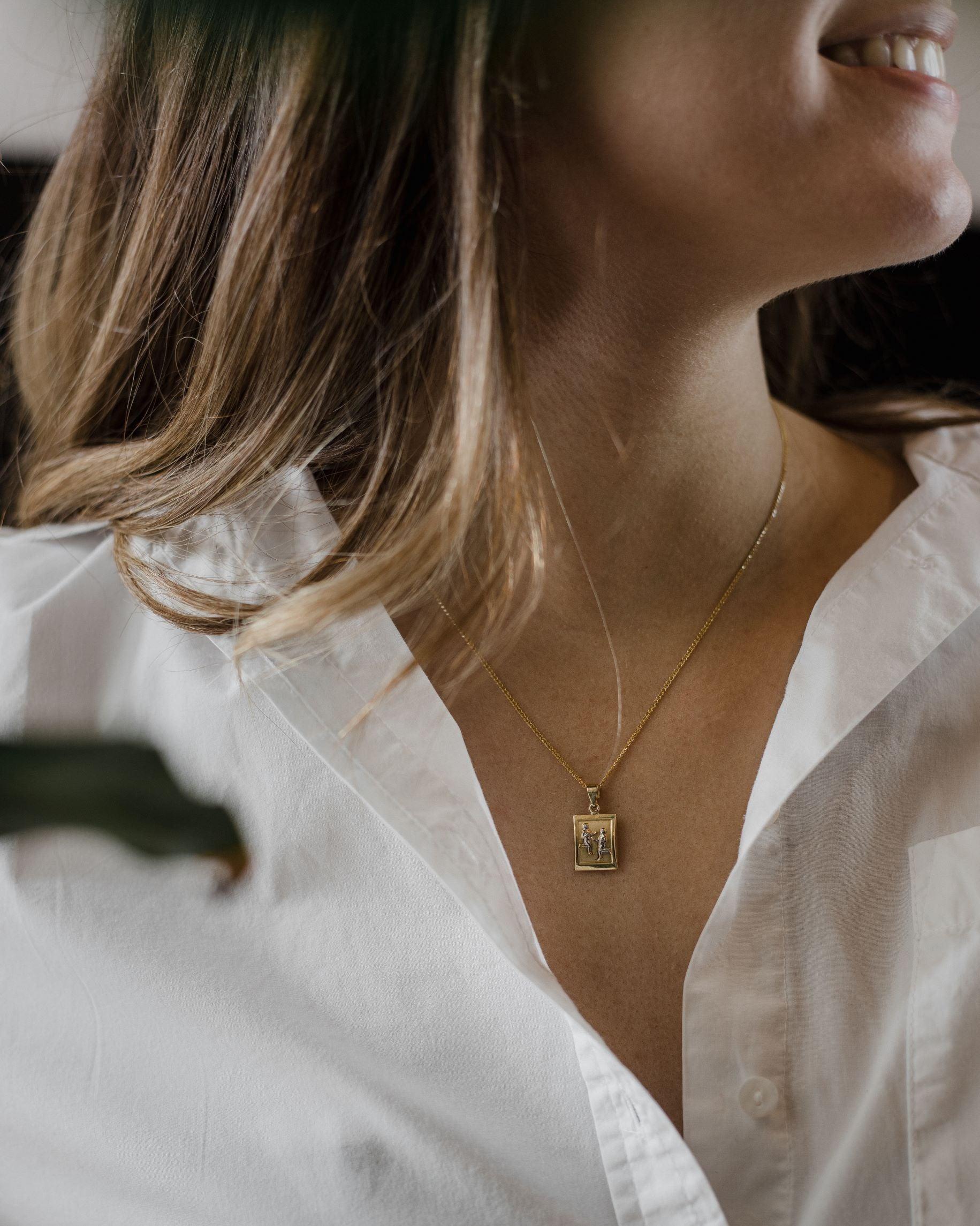 Χρυσό ζώδιο δίδυμος με κωσταντινάτο Κ9