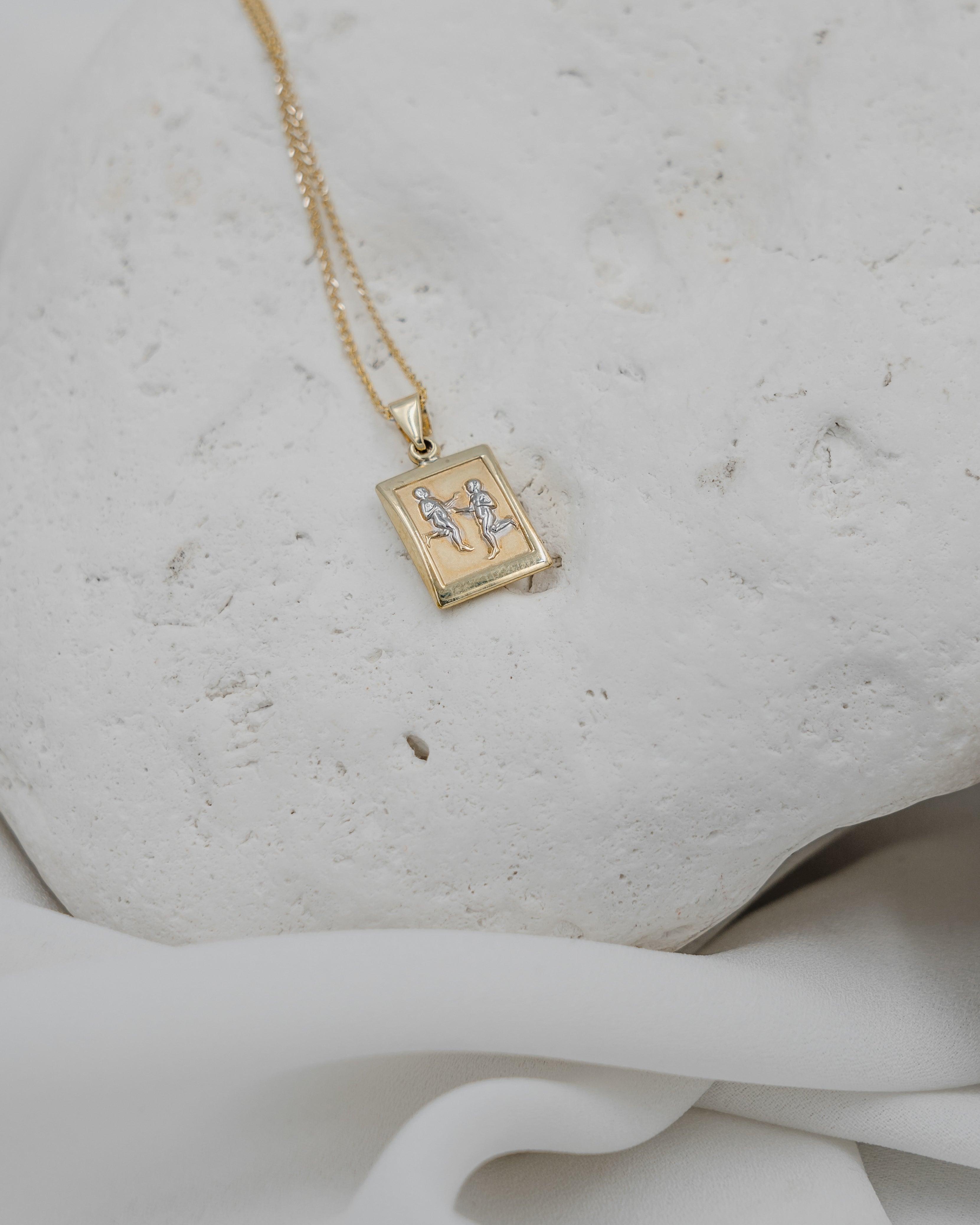 Χρυσό ζώδιο δίδυμος με κωσταντινάτο Κ9