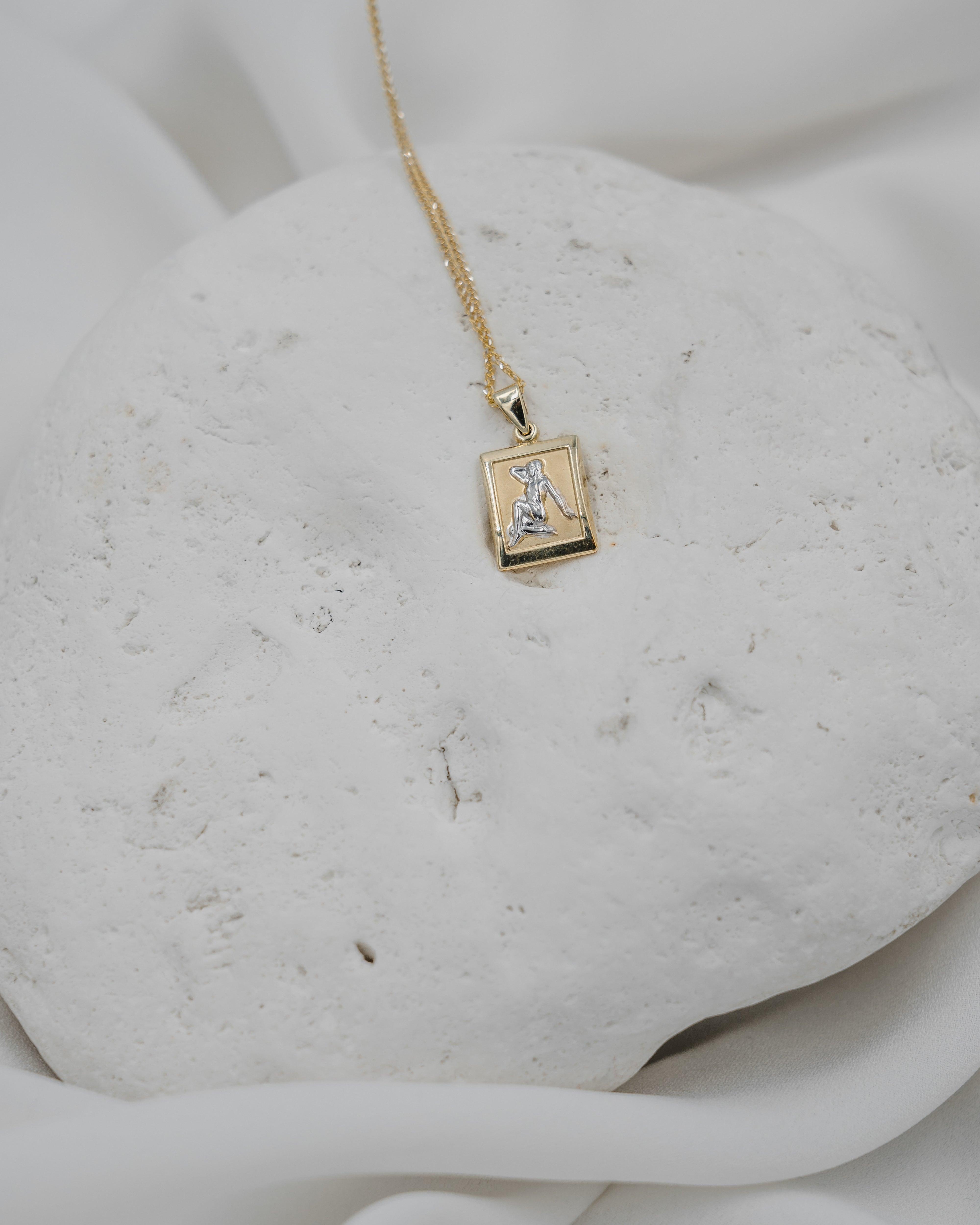 Χρυσό ζώδιο παρθένος με κωσταντινάτο Κ9