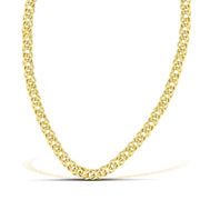 Χοντρή αλυσίδα λαιμού για άντρα από ασήμι 925, επιχρυσωμένη, φορεμένη σε μοντέλο.