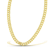 Χοντρή αλυσίδα ασημένια επιχρυσωμένη για άντρα, φορεμένη σε μοντέλο.