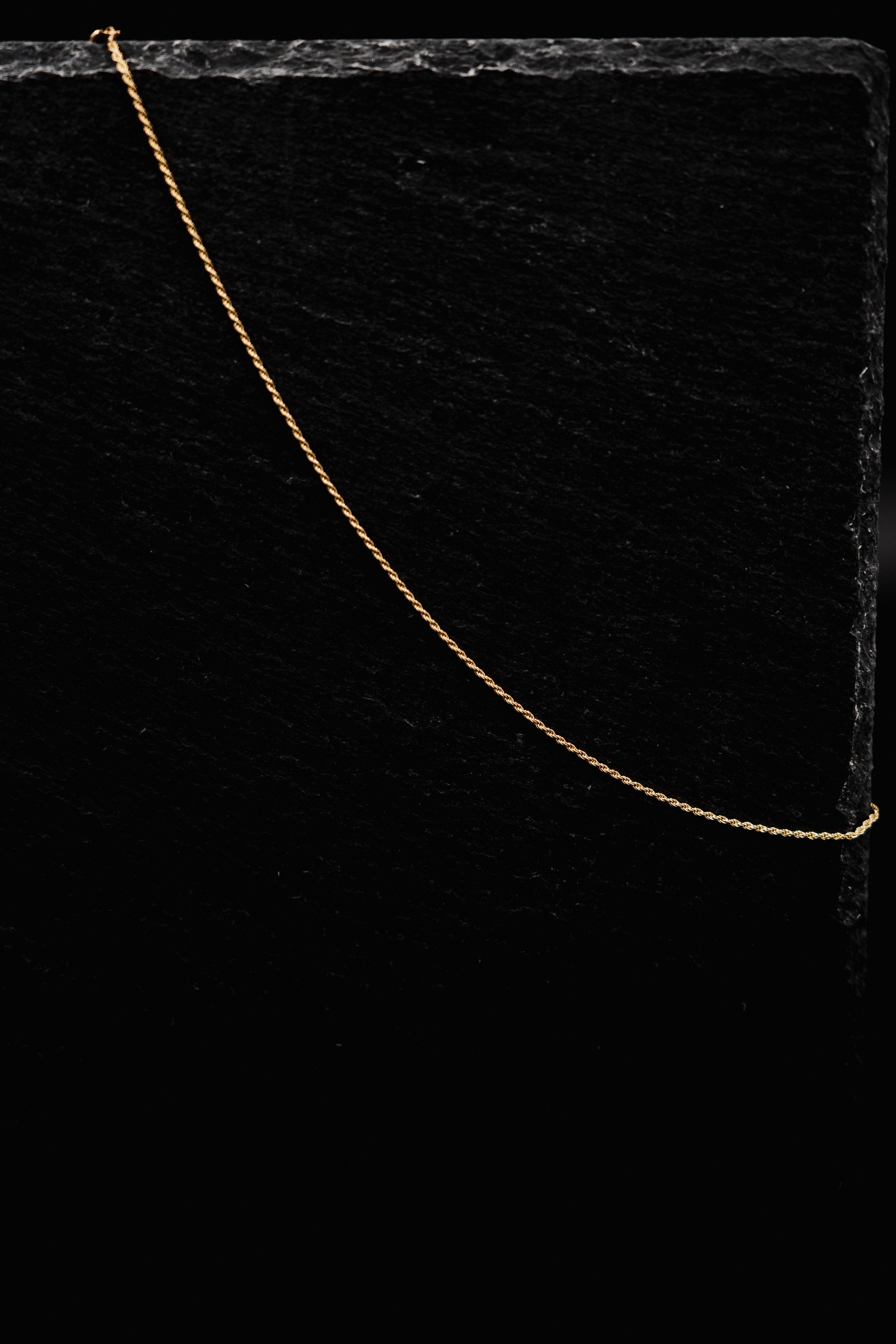 Στριφτή αλυσίδα λαιμού για άντρα, από ασήμι 925 επιχρυσωμένο.