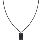 Ανδρικό κολιέ Tommy Hilfiger 2790488 ταυτότητα με κρεμαστή πλακέτα κατασκευασμένο από χειρουργικό ατσάλι σε μαύρο χρώμα.