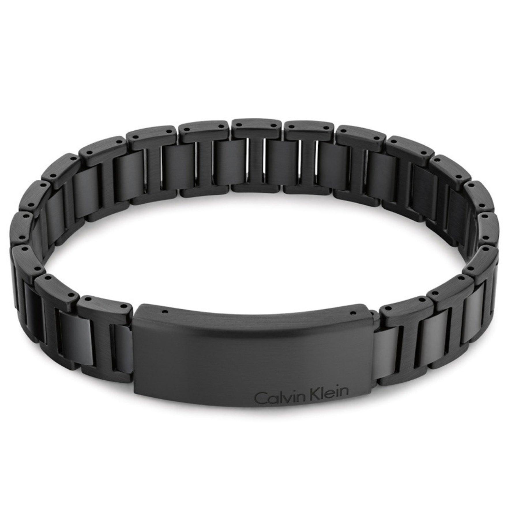 Ανδρικό βραχιόλι Calvin Klein 35000091 σε μαύρο χρώμα κατασκευασμένο από χειρουργικό ατσάλι.