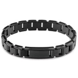 Ανδρικό βραχιόλι ταυτότητα Calvin Klein 35000288 σε μαύρο χρώμα κατασκευασμένο από χειρουργικό ατσάλι.