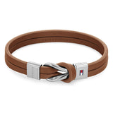 Ανδρικό Βραχιόλι Δερμάτινο Tommy Hilfiger Σε Καφέ Χρώμα