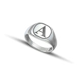 Ασημένιο δαχτυλίδι 925 με μονόγραμμα επιπλατινωμένο - themelidisjewels