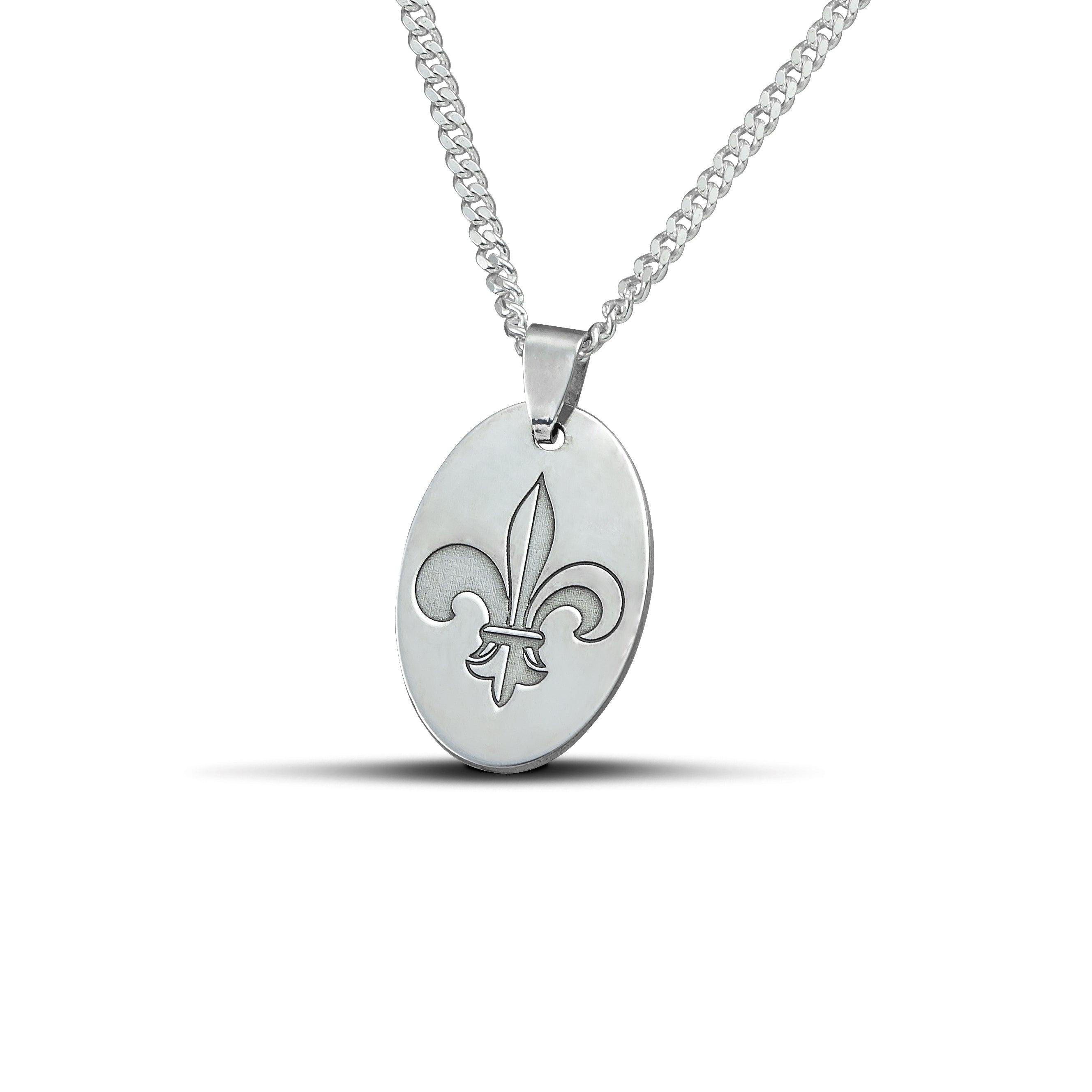 Ασημένιο κολιέ 925 Fleur De Lis - themelidisjewels