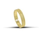 Βέρες Γάμου σετ χρυσές με αμμοβολή και λουστράτες γραμμές WR2803.298