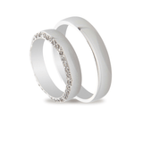 Βέρες Σετ Λευκόχρυσες Λουστράτες με Ζιργκόν MASCHIO FEMMINA TMF-90 - themelidisjewels