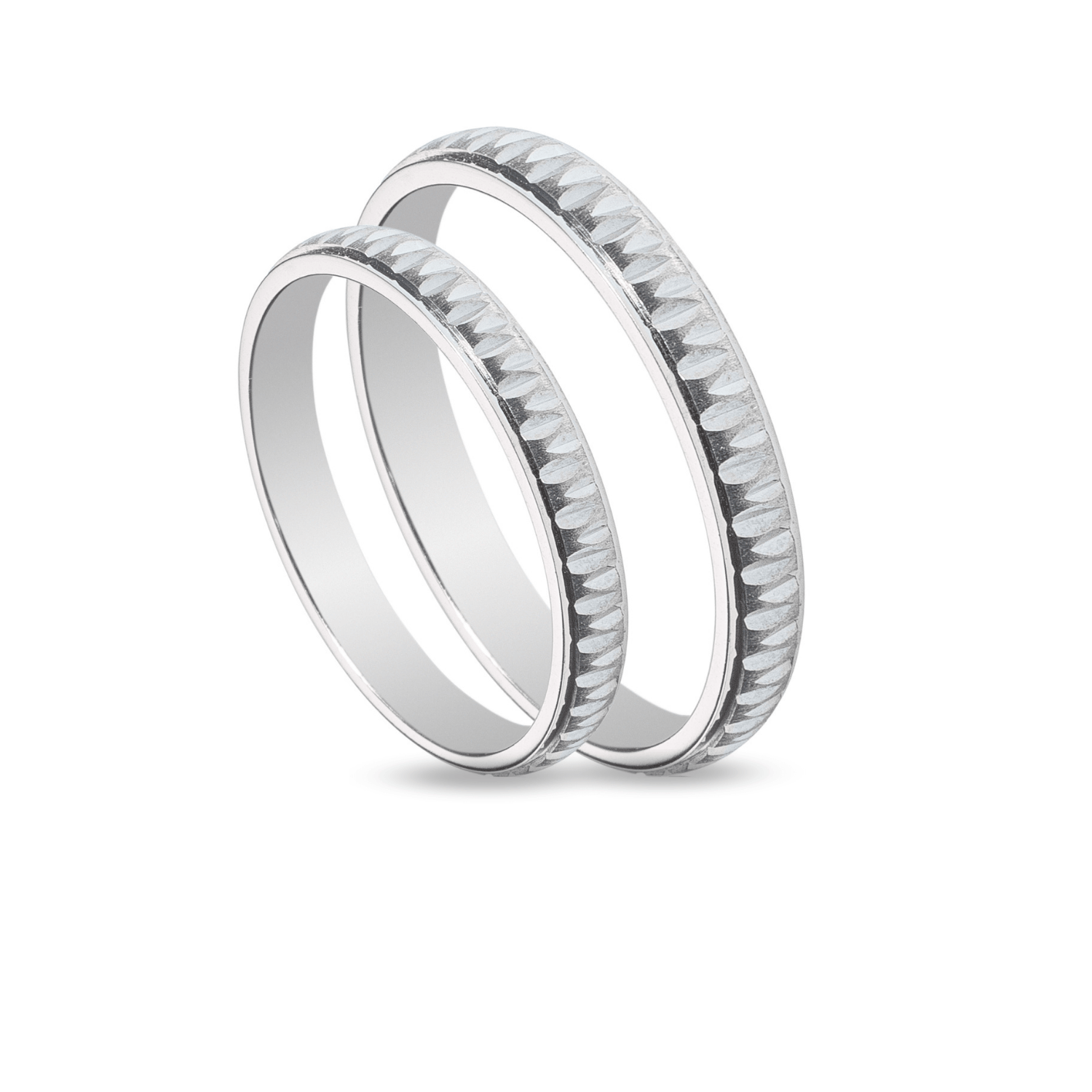 Βέρες Σετ Λευκόχρυσες MASCHIO FEMMINA SL68 - themelidisjewels