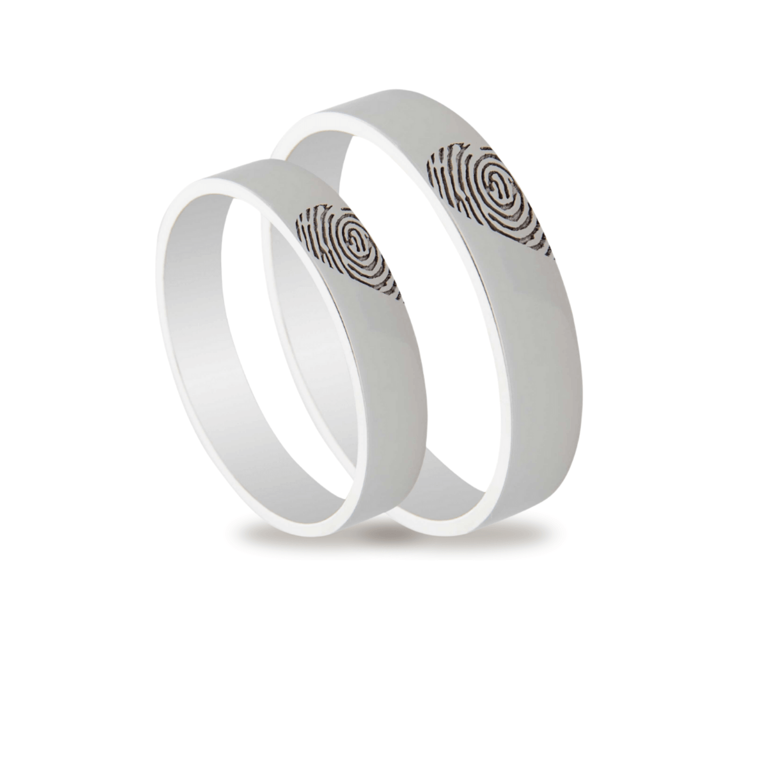 Βέρες Σετ Λευκόχρυσες με Δακτυλικό Αποτύπωμα MASCHIO FEMMINA TMF-93 - themelidisjewels