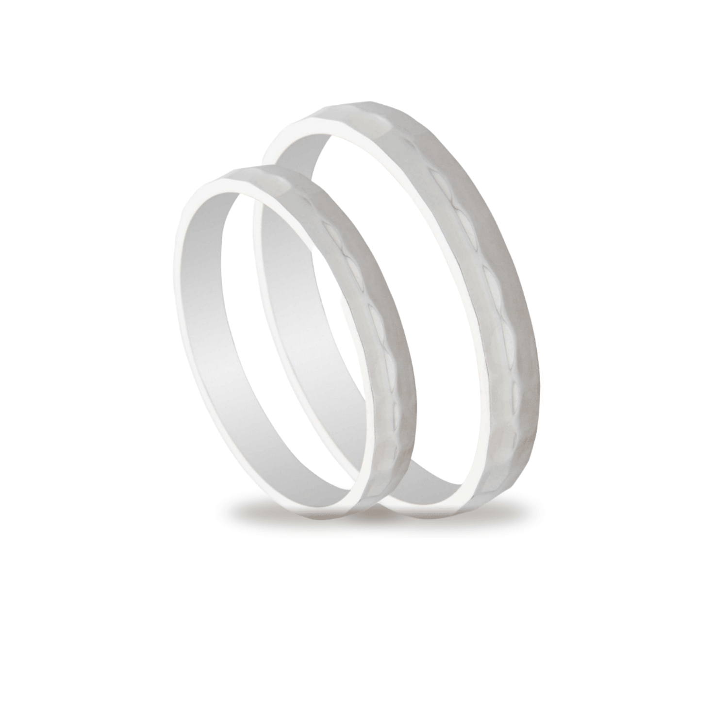 Βέρες Σετ Λευκόχρυσες με Σχέδια MASCHIO FEMMINA TMF-100 - themelidisjewels