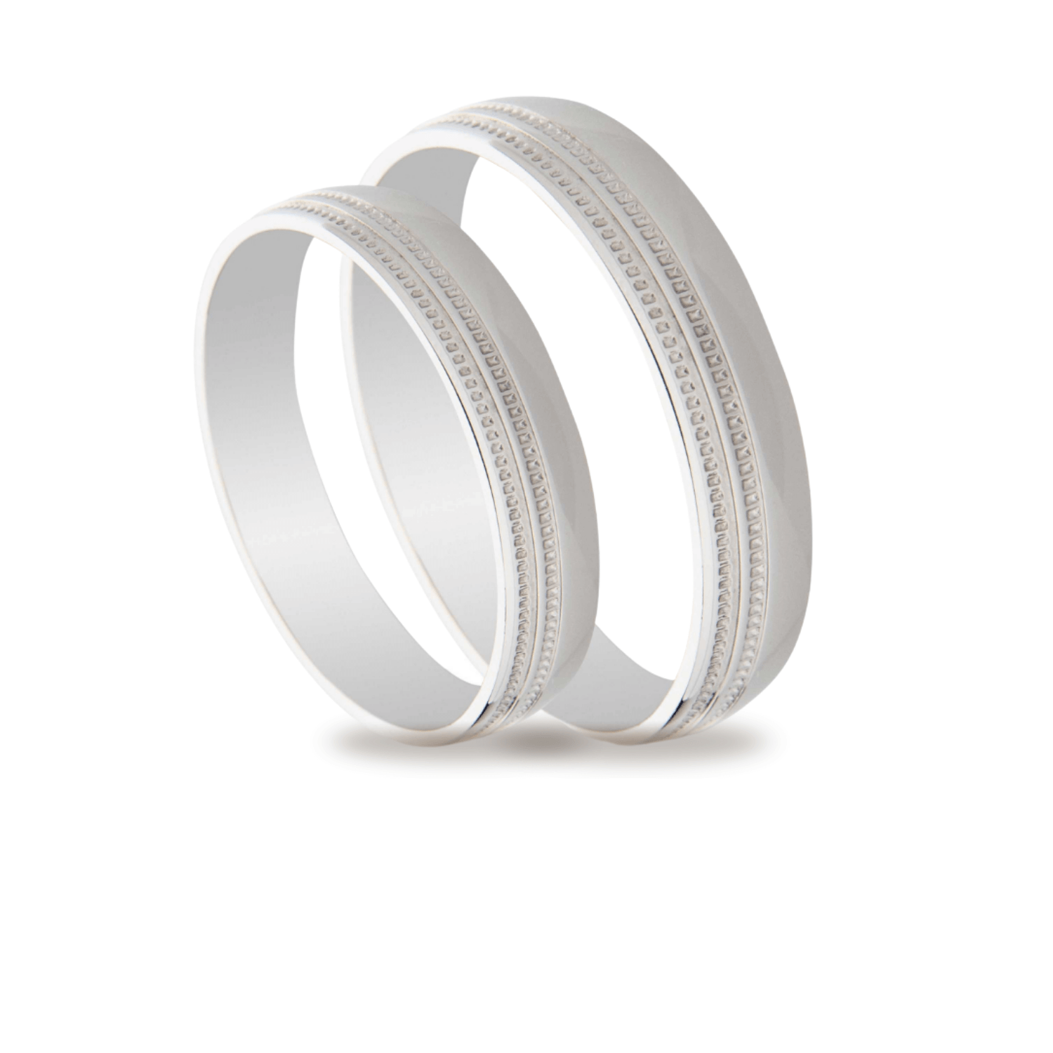 Βέρες Σετ Λευκόχρυσες με Σχέδια MASCHIO FEMMINA TMF-95 - themelidisjewels