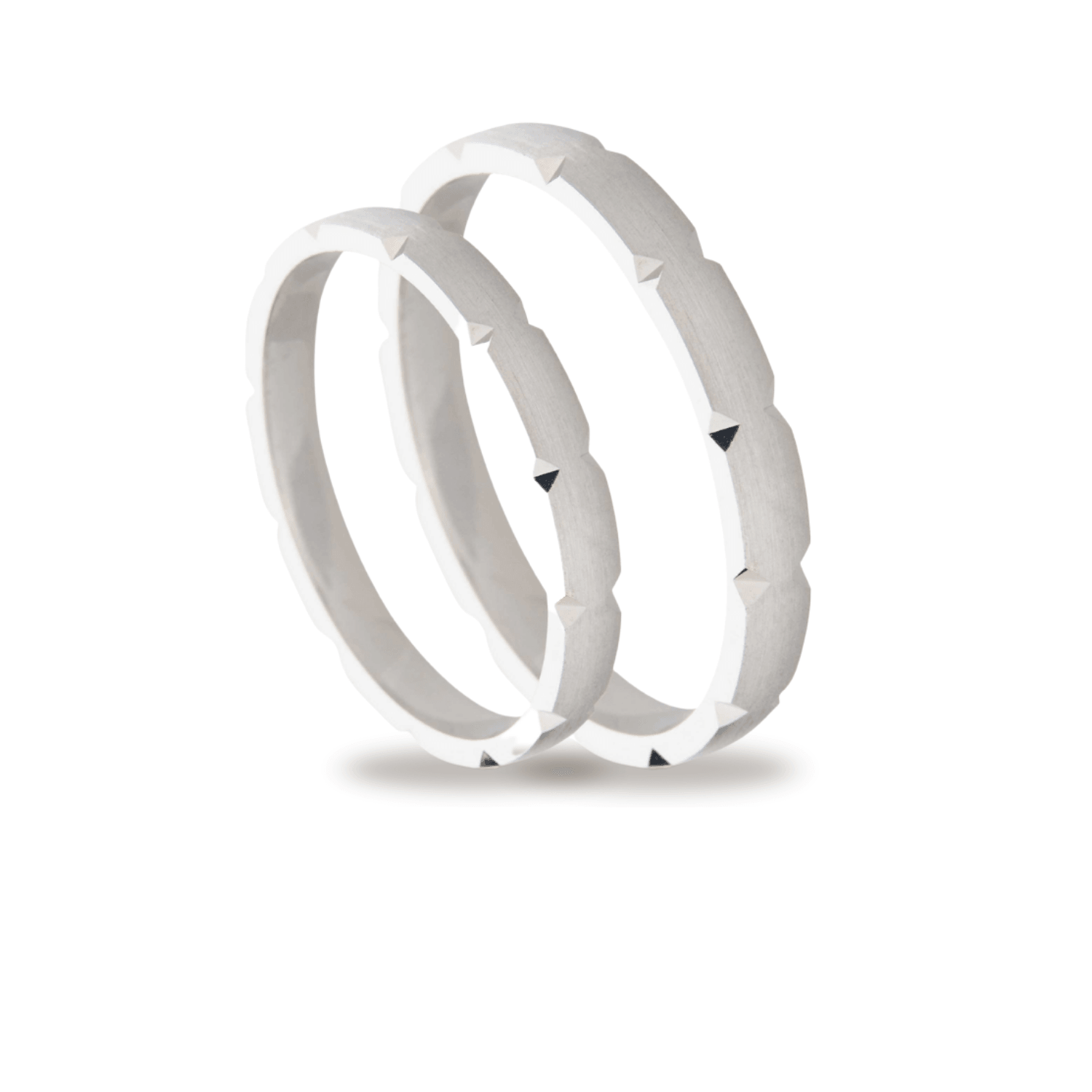 Βέρες Σετ Λευκόχρυσες με Σχέδια MASCHIO FEMMINA TMF-98 - themelidisjewels