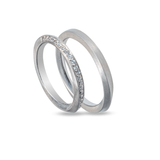 Βέρες Σετ Λευκόχρυσες με Ζιργκόν MASCHIO FEMMINA SL36 - themelidisjewels