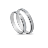 Βέρες Γάμου Λευκόχρυσες με Ζιργκόν MASCHIO FEMMINA SL39