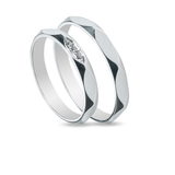 Βέρες Σετ Λευκόχρυσες με Ζιργκόν MASCHIO FEMMINA SL44 - themelidisjewels