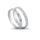 Βέρες Γάμου Λευκόχρυσες με Ζιργκόν MASCHIO FEMMINA SL78