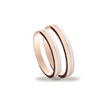 Βέρες Γάμου Ροζ Χρυσές Λευκόχρυσες MASCHIO FEMMINA SL26