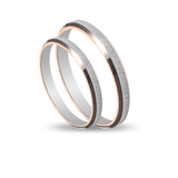 Βέρες Γάμου Ροζ Χρυσές Λευκόχρυσες MASCHIO FEMMINA SL75